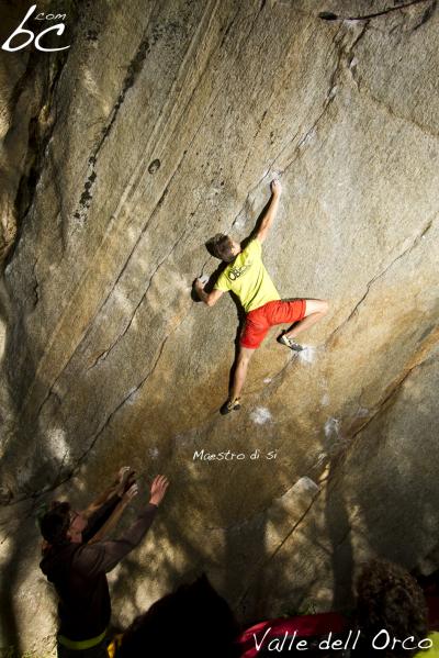 Italian climber in "Maestro di si"